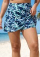 Blue Leaf Vintage Plus Size Women's Flare With Skinny Swim Bottom