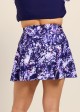 Curvy Purple Floral Padded Women's Flare With Skinny Swim Bottom