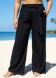 Black Knotted Plus Size Modest Fashion Loose Cover Up Swimsuit Pants