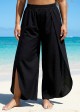 Black Through Side Split Curvy Swim Cover Ups Fly Away Pants
