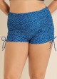 Blue Dot Adjustable Side Tie Swim Short Bikini Bottom