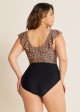 Leopard Print Ruffled Vintage One Piece Swimsuit