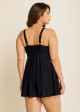Plus Size Black Fashionable Hollow Swimdress Top
