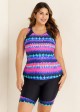 Purple Pink Ombre Sporty Racerback Tankini Set