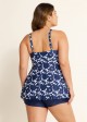 Plus Size Floral Print V Neck Stretchy Women Tankini Set