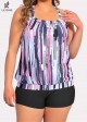 Modest Pink Garments Stripes Tankini Top