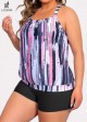 Modest Pink Garments Stripes Tankini Top