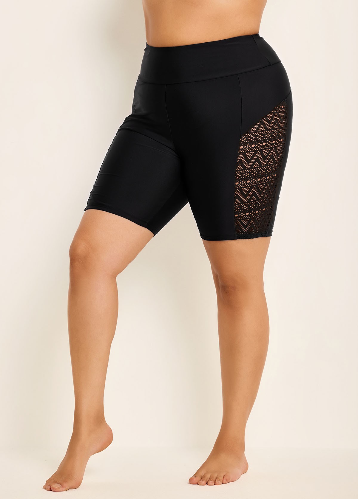 Black Summer Beach Hollow Swim Bottom